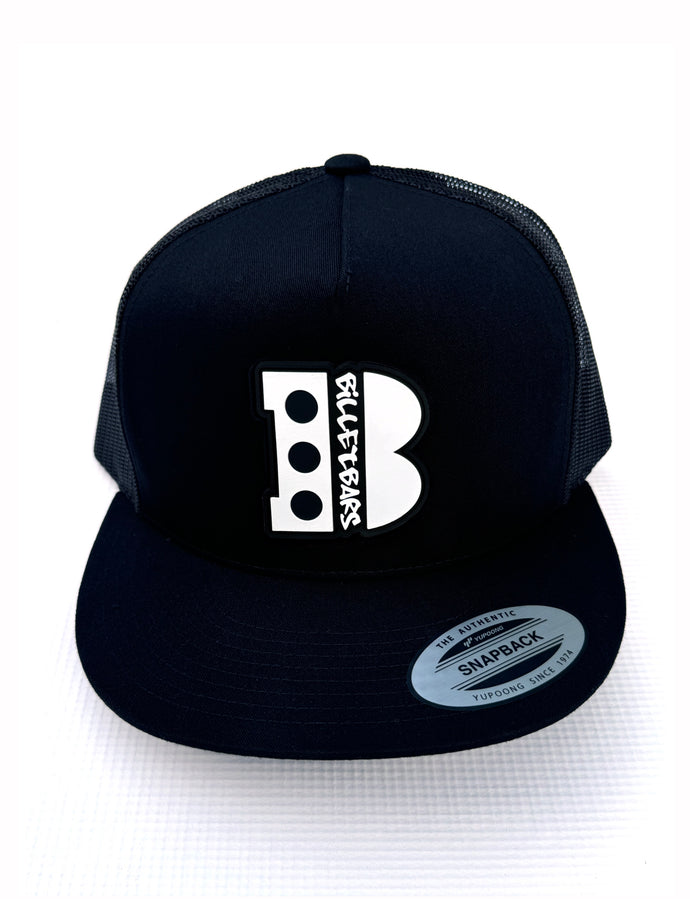 Yupoong SnapBack: Black/Black Mesh