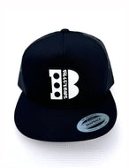 Yupoong SnapBack: Black/Black Mesh